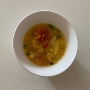 トマトとエリンギのたまごスープ